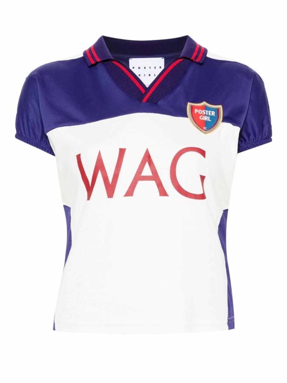 POSTER GIRL White, Purple & Red 'WAG' Short Sleeve Kids Jersey